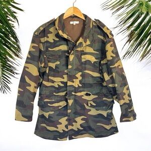 MOUSSY Camo Utility Jacket w/ Hidden Hood – Fits Women’s M–L